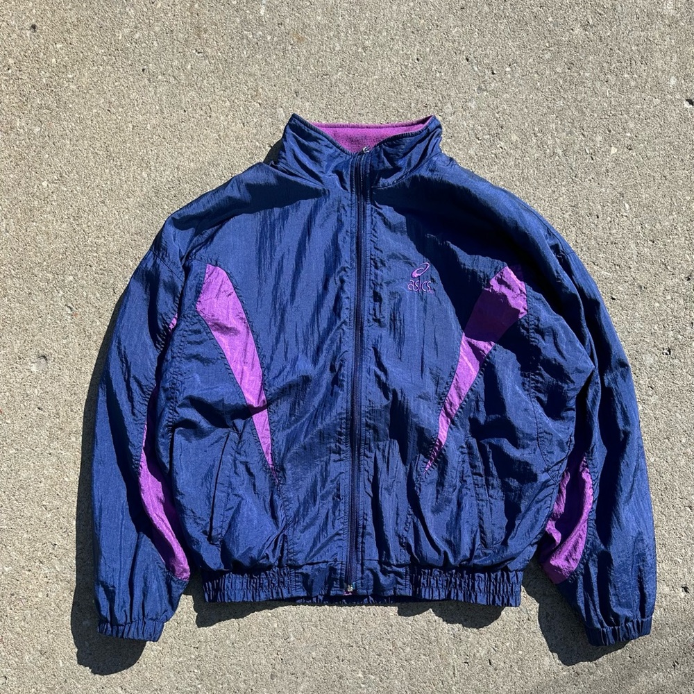 Vintage 80s Asics Windbreaker jacket